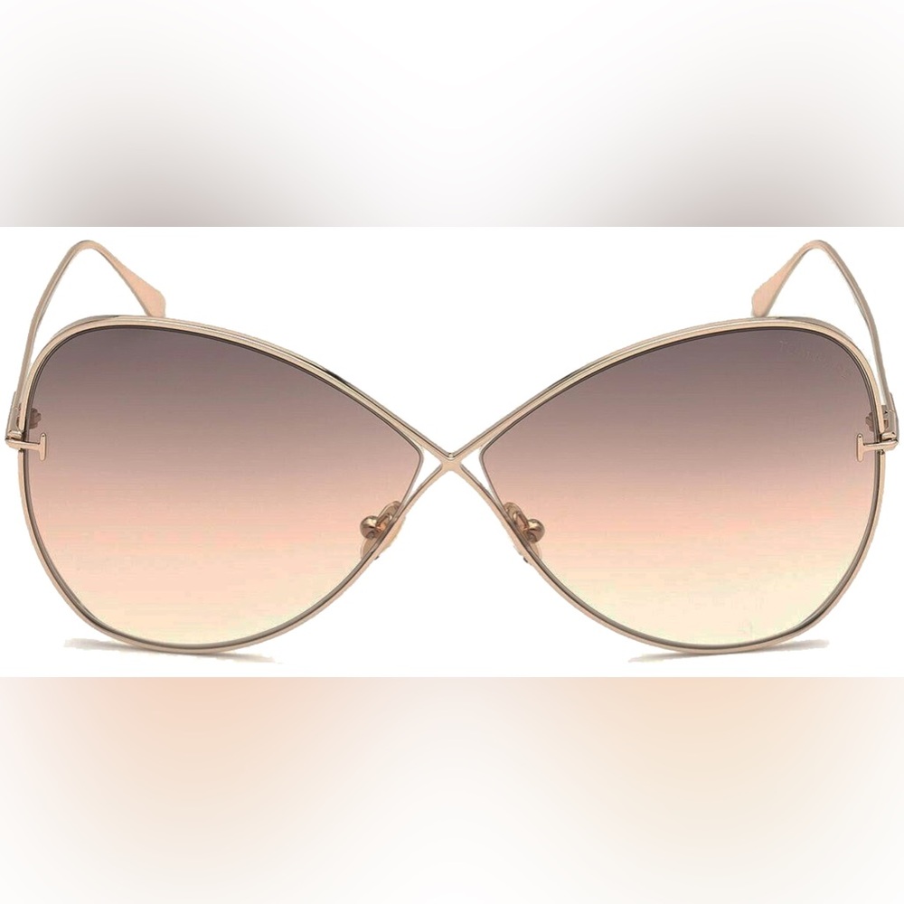 Tom Ford Nickie Rose Gold-Tone Butterfly w/ Triple Gradient Lens